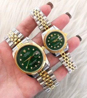 ساعت رولکس ست صفحه سبز زنانه و مردانه rolex گارانتی