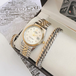 ساعت مردانه رولکس Rolex همراه دستبند و حلقه استیل فول استیل ضد اب همراه باکس روز مرد کادو